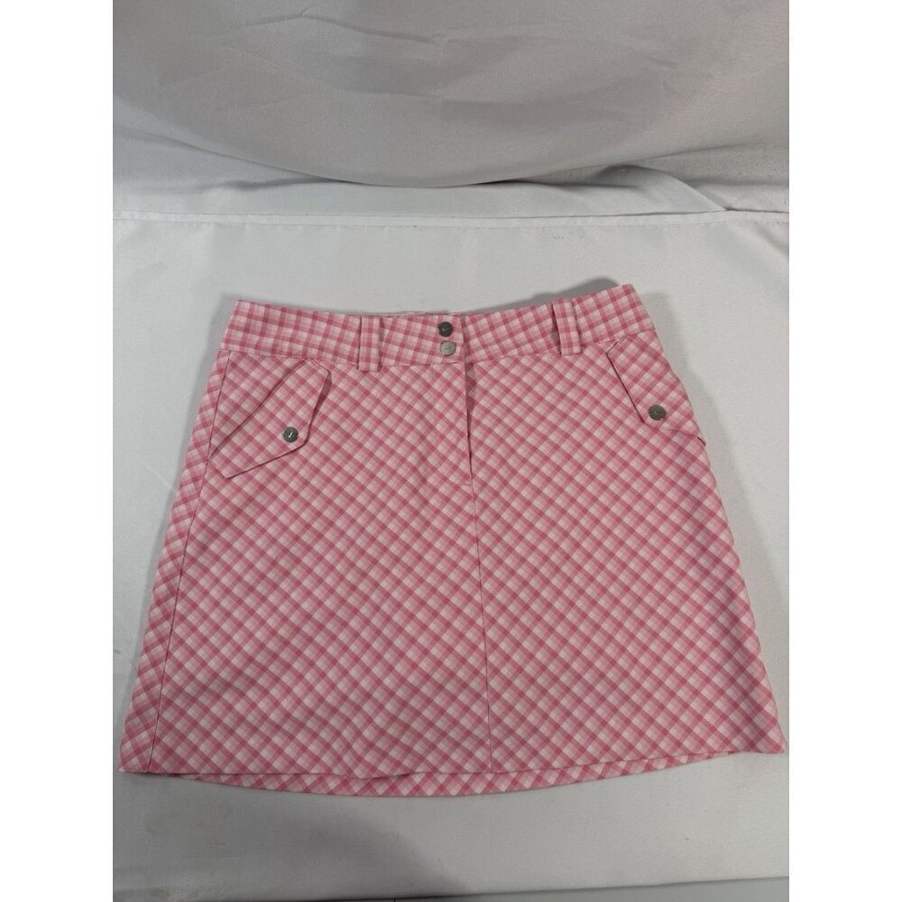 Nike Pink Gingham Skort Size 10 Golf Tennis Active Skirt